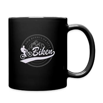 Mir reichts ich geh Biken Berge MTB Motiv - Tasse einfarbig - Schwarz - Rechts