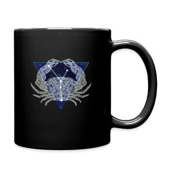Krebs - Tasse einfarbig - Schwarz - Rechts