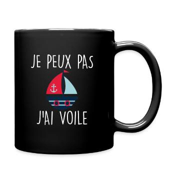 Je peux pas j'ai voile - Mug uni - noir - Droite