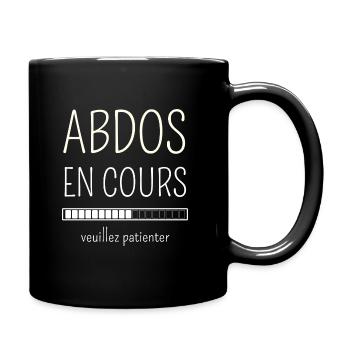 Abdos en cours veuillez patienter - Mug uni - noir - Droite