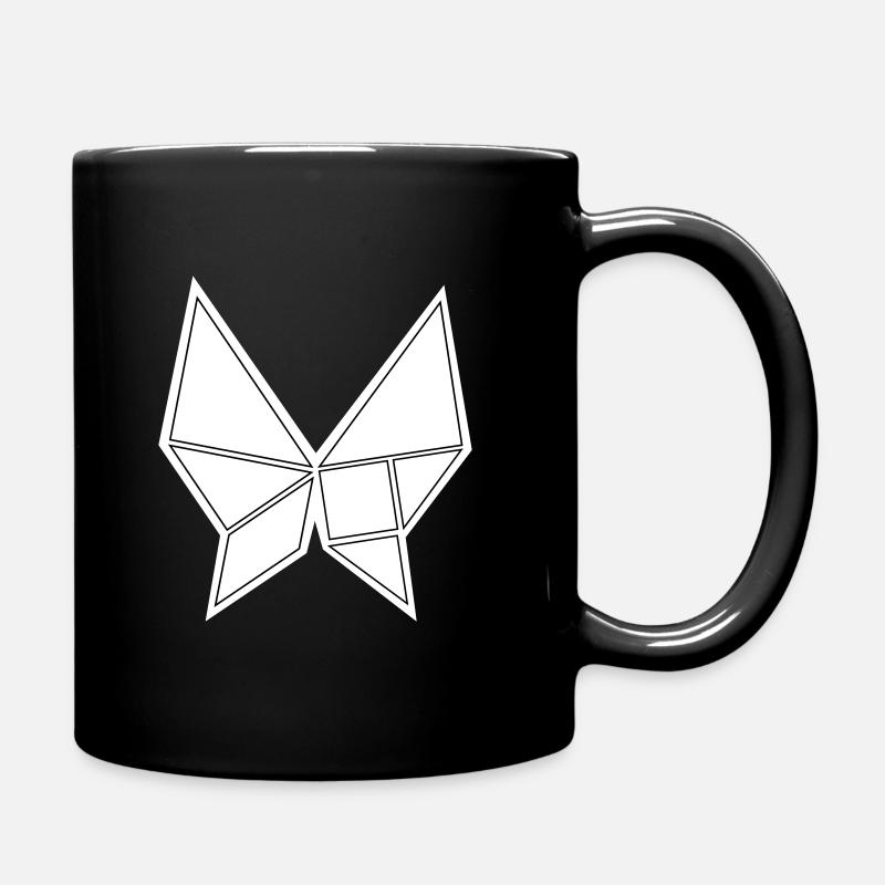 Butterfly Tangram Black Edition No.1 - Full Colour Mug - black