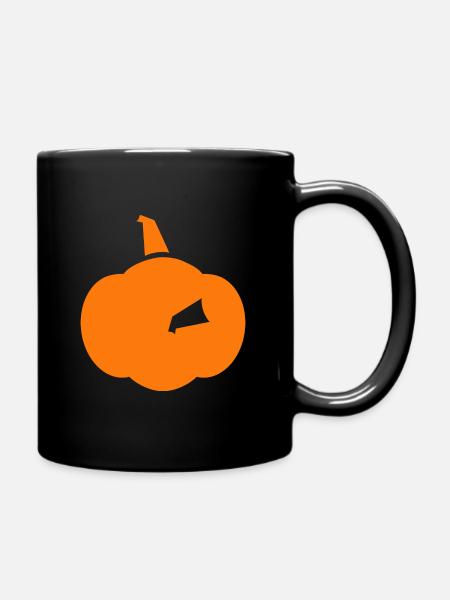 Pumpkin Halloween logo - Full Colour Mug - black