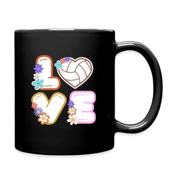 Volleyball Love Cute Volleyball Lover - Full Colour Mug - black - Right