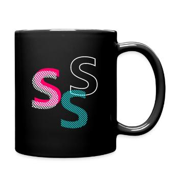 S Initial - Tasse einfarbig - Schwarz - Rechts