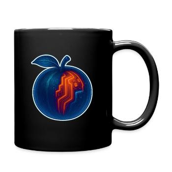 Melon Cyberpunk Design | Aspect fluo - Mug uni - noir - Droite