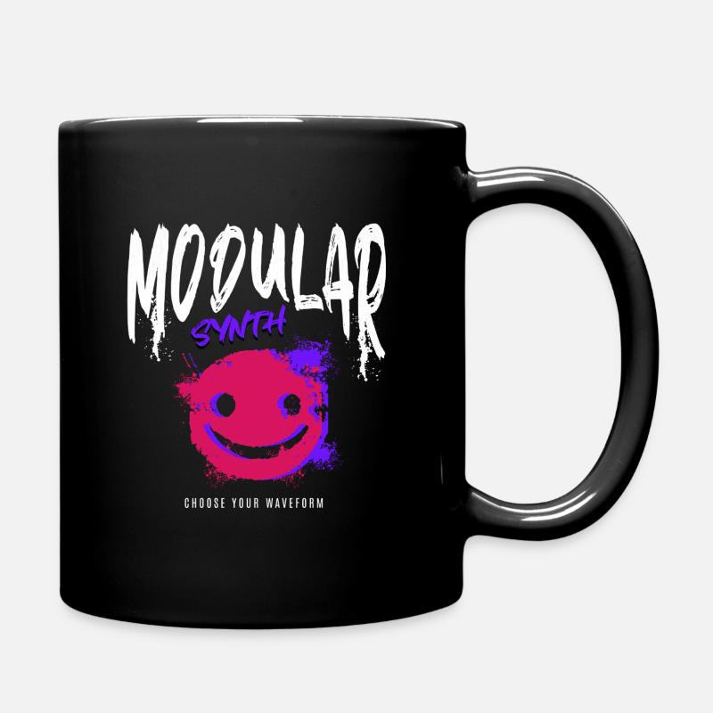 Modular Synth Synthesizer Waveform - Full Colour Mug - black