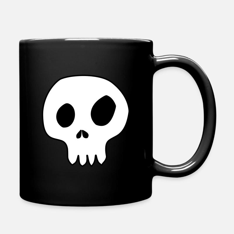 skull schädel totenkopf comic individualisierbar - Tasse einfarbig - Schwarz