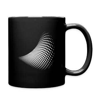 Optical illusion pattern shapes geometry gift - Full Colour Mug - black - Right