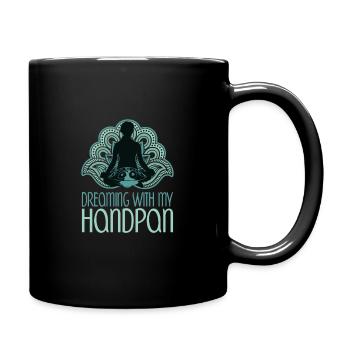 Dreaming With My Handpan Music Yoga Relax Green - Full Colour Mug - black - Right