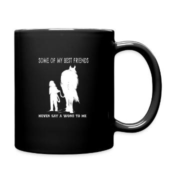 Horse friendship for horse and rider - Full Colour Mug - black - Right