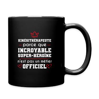 incredible superhero physio coach - Full Colour Mug - black - Right