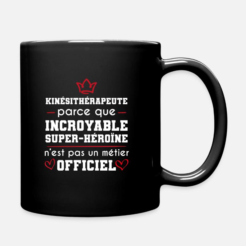 incroyable super héroïne coach kiné - Mug uni - noir