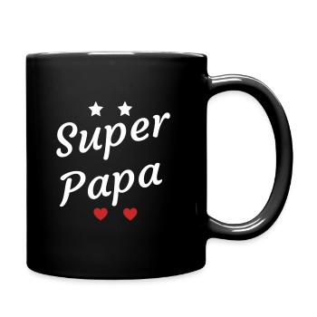 Super dad birthday gift fathers day - Full Colour Mug - black - Right