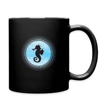 Sea horse - Full Colour Mug - black - Right
