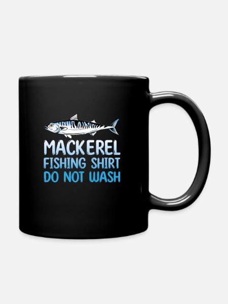 Chemise de pêcheur au maquereau - Mug uni - noir