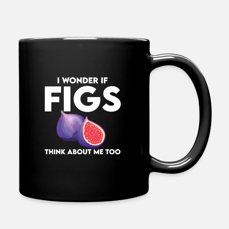 Feigen Shirt - Tasse einfarbig - Schwarz