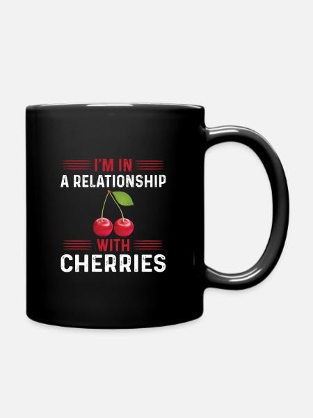 T-shirt cerise - Mug uni - noir