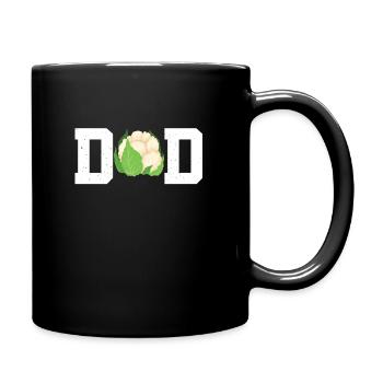 Blumenkohl Papa - Tasse einfarbig - Schwarz - Rechts