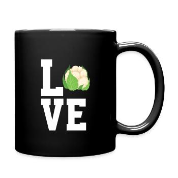 Blumenkohl Liebhaber - Tasse einfarbig - Schwarz - Rechts