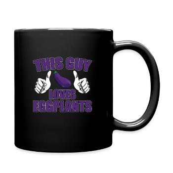 Aubergine lovers - Full Colour Mug - black - Right