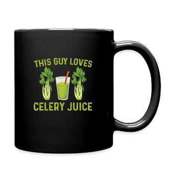 Celery juice lovers - Full Colour Mug - black - Right