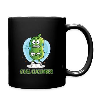 Concombre frais - Mug uni - noir - Droite