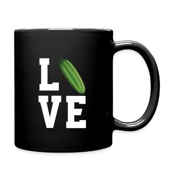 Cher concombre - Mug uni - noir - Droite