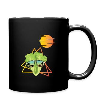 Lettuce Retro Shirt - Full Colour Mug - black - Right