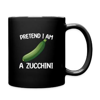 Zucchini Halloween - Tasse einfarbig - Schwarz - Rechts