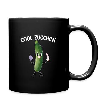 Coole Zucchini - Tasse einfarbig - Schwarz - Rechts