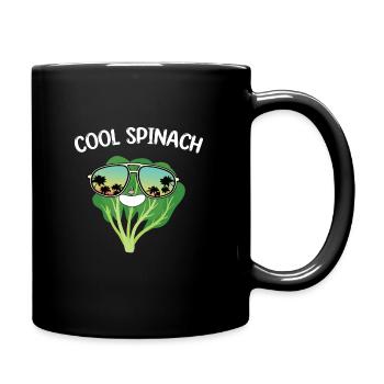 Cooler Spinat - Tasse einfarbig - Schwarz - Rechts