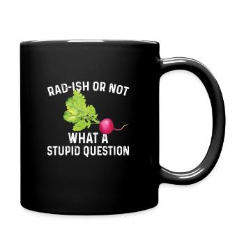 Radieschen Liebhaber Shirt - Tasse einfarbig - Schwarz - Rechts