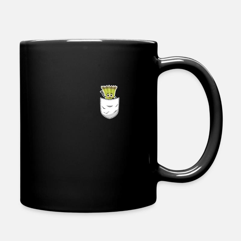 Spargel Shirt - Tasse einfarbig - Schwarz