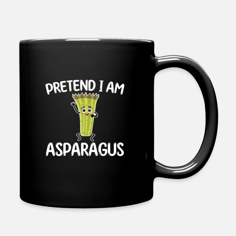 Spargel Shirt - Tasse einfarbig - Schwarz