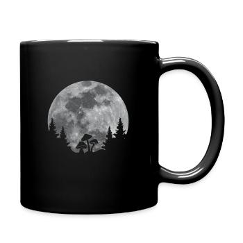 Pilze - Tasse einfarbig - Schwarz - Rechts