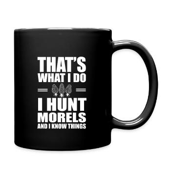 Collecte des morilles - Mug uni - noir - Droite