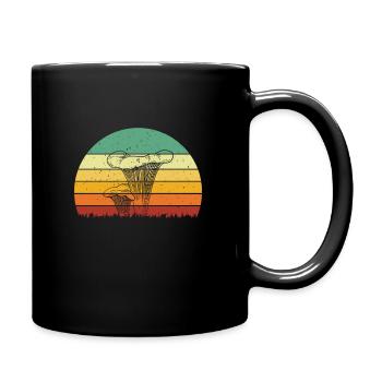 Pfifferling Shirt - Tasse einfarbig - Schwarz - Rechts