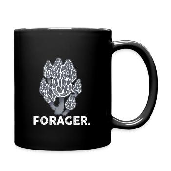 Champignon - Mug uni - noir - Droite
