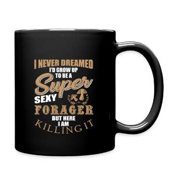 Champignon - Mug uni - noir - Droite