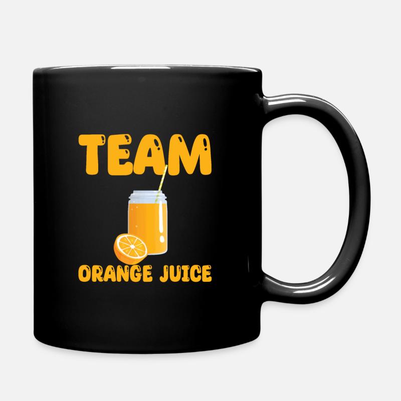 Team Orangensaft - Tasse einfarbig - Schwarz