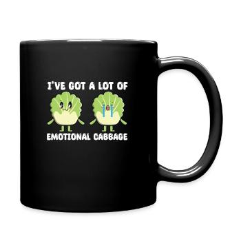 Lustiges Kohl Geschenk - Tasse einfarbig - Schwarz - Rechts