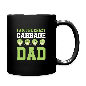 Verrückter Kohl Papa - Tasse einfarbig - Schwarz - Rechts