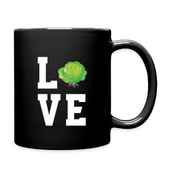 Liebe Kohl - Tasse einfarbig - Schwarz - Rechts