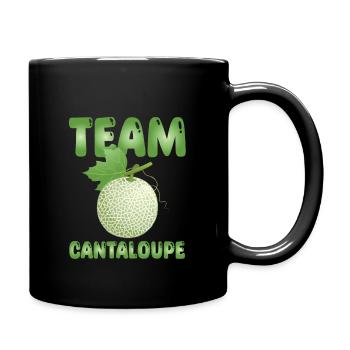 Team Cantaloupe-Melone - Tasse einfarbig - Schwarz - Rechts