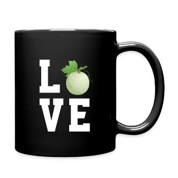 Ich Liebe Cantaloupe-Melonen - Tasse einfarbig - Schwarz - Rechts