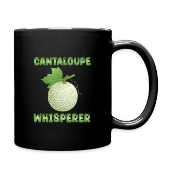 Cantaloupe-Melone Flüsterer - Tasse einfarbig - Schwarz - Rechts