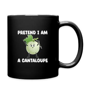 Cantaloupe-Melone - Tasse einfarbig - Schwarz - Rechts