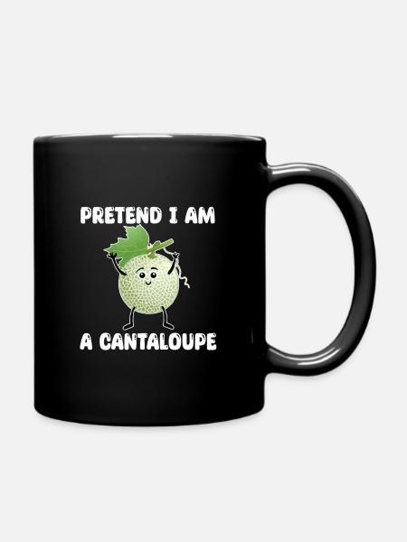 Cantaloupe-Melone - Tasse einfarbig - Schwarz