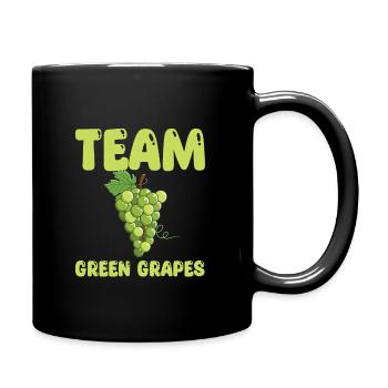 Team Grüne Trauben - Tasse einfarbig - Schwarz - Rechts