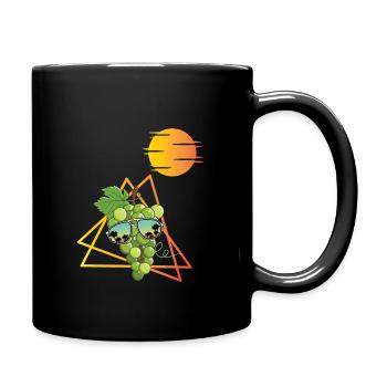80s Green Grapes - Full Colour Mug - black - Right